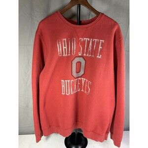 Vintage Ohio State Buckeyes Sweatshirt Mens 2XL Faded Red, Nice